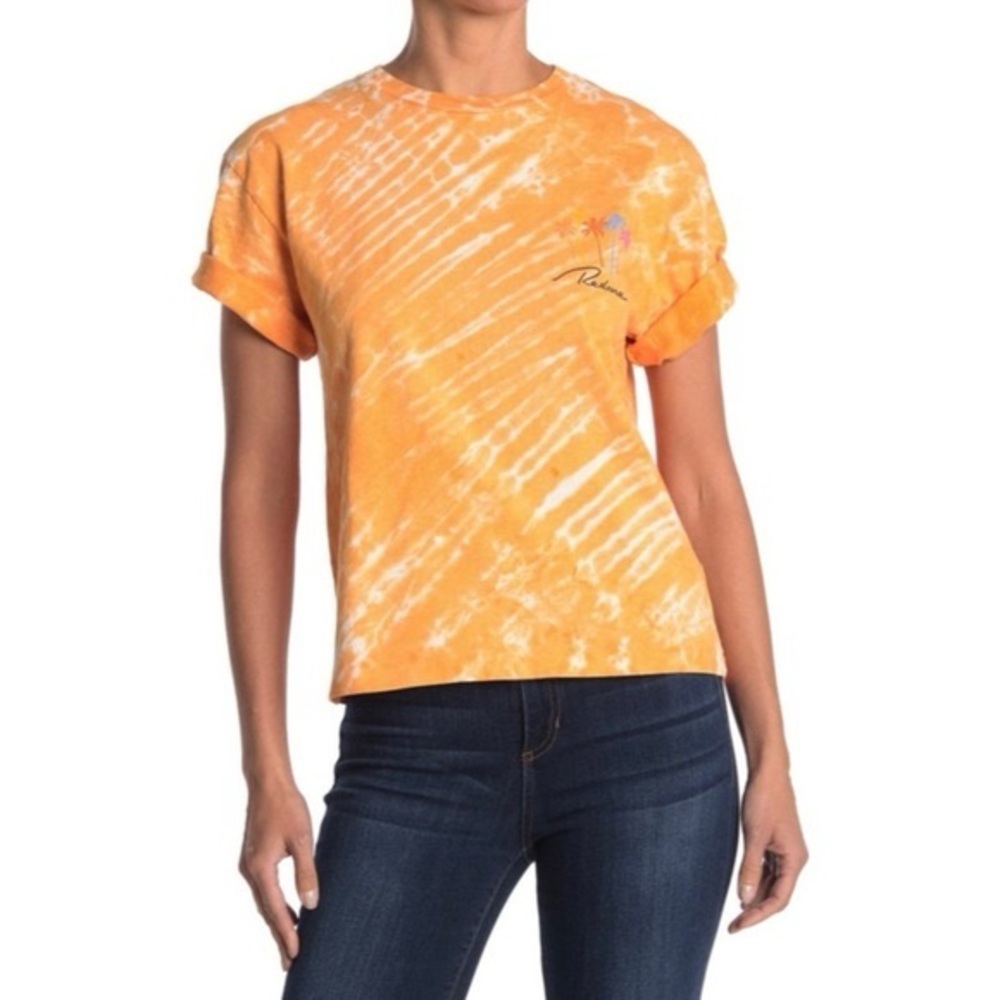 RE / DONE Orange Tie-Dye Palm Tree Shirt